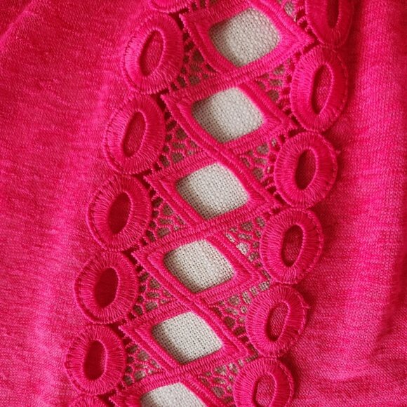 NWT size XL a.moon cardigan cheery azalea pink polyester new lightweight sheer - Picture 3 of 8